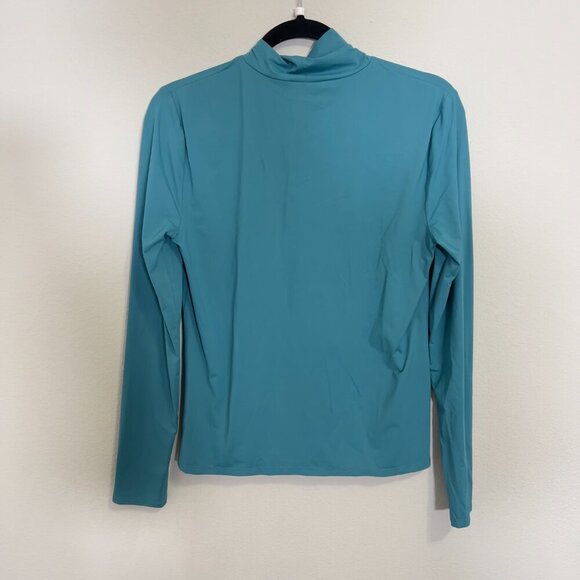 278 St. John Teal Turtleneck Long Sleeve Size Medium - Picture 4 of 4
